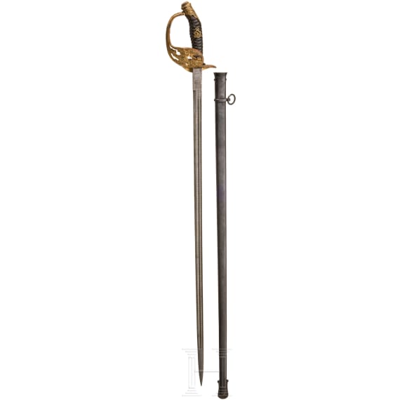 Damast-Degen M 1889 f&uuml;r Offiziere der Infanterie, um 1905
