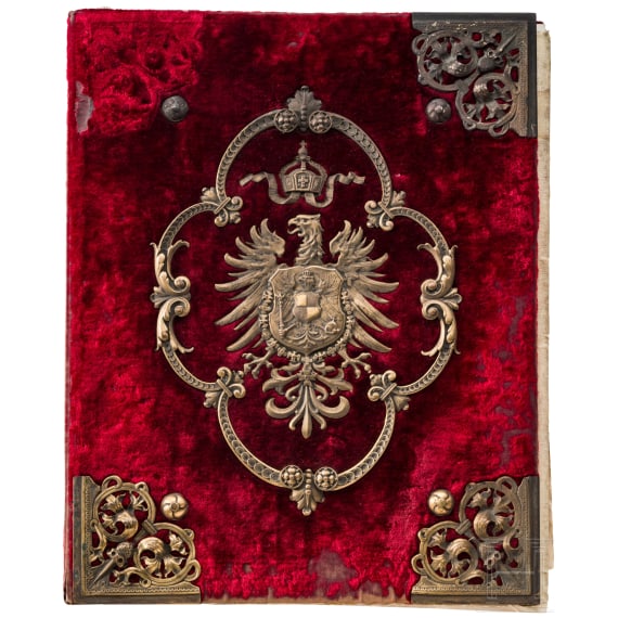 Otto F&uuml;rst von Bismarck (1815 - 1898) - "Festrede zur Bismarckfeier in Neu-Ulm am 31. M&auml;rz 1885", Ehrengeschenk an den Reichskanzler