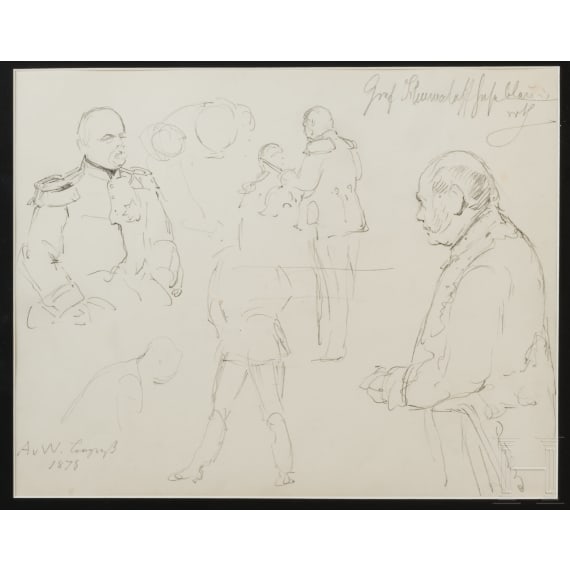 Anton von Werner (1843 - 1915) - Studie zu seinem Gem&auml;lde "Der Kongress zu Berlin", 1878
