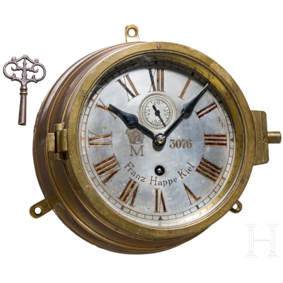 Schiffs-Wanduhr der Kaiserlichen Marine, von Franz Harpe, Kiel