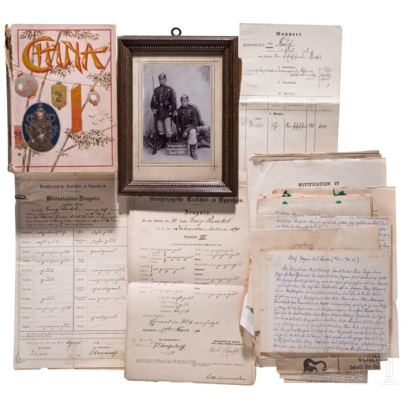 Oberpostinspektor Georg Beutel (1876 - 1949) - Dokumente seiner Karriere und seiner Ostasienreise, um 1905 - 1911