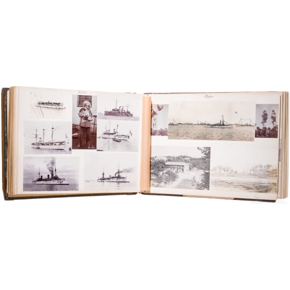 Lackalbum eines deutschen kaiserlichen Beamten in China, um 1906