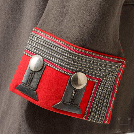 Feldgrauer Waffenrock f&uuml;r Offiziere im Regiment Garde du Corps