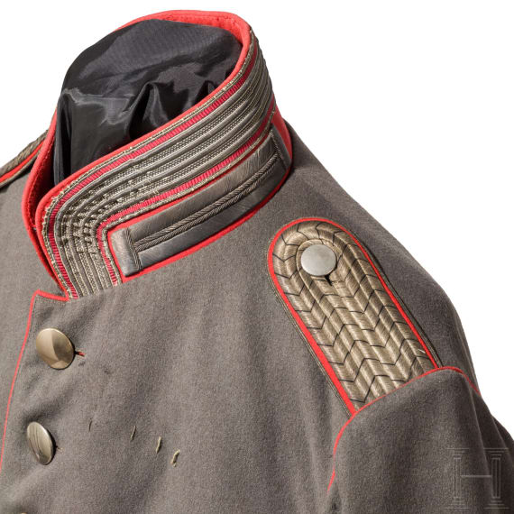 Feldgrauer Waffenrock f&uuml;r Offiziere im Regiment Garde du Corps