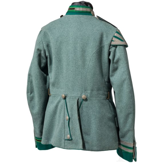 Waffenrock f&uuml;r das J&auml;ger-Regiment zu Pferde Nr. 5, gesiegelte Probe, datiert 1910