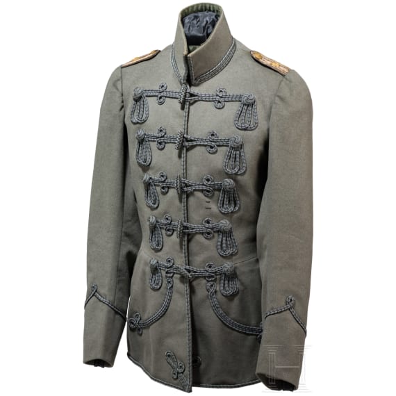 Feldgraue Attila f&uuml;r einen Leutnant im Husaren-Regiment "von Schill" (1. Schlesisches) Nr. 4, um 1915