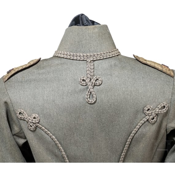 Feldgraue Attila f&uuml;r einen Leutnant im Husaren-Regiment Landgraf Friedrich II. von Hessen-Homburg (2. Kurhessisches) Nr. 14, um 1915