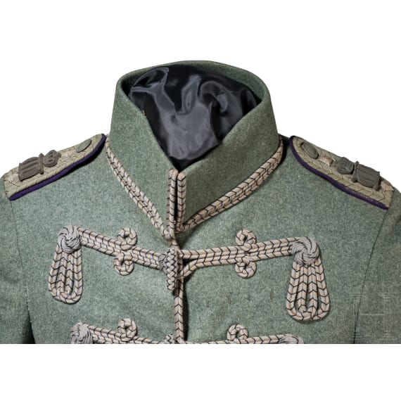 Feldgraue Attila f&uuml;r einen Rittmeister im Husaren-Regiment "K&ouml;nigin Wilhelmina der Niederlande" (Hannoversches) Nr. 15