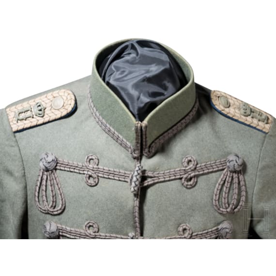 Feldgraue Attila f&uuml;r einen Leutnant im Husaren-Regiment "K&ouml;nig Humbert von Italien" (1. Kurhessisches) Nr. 13