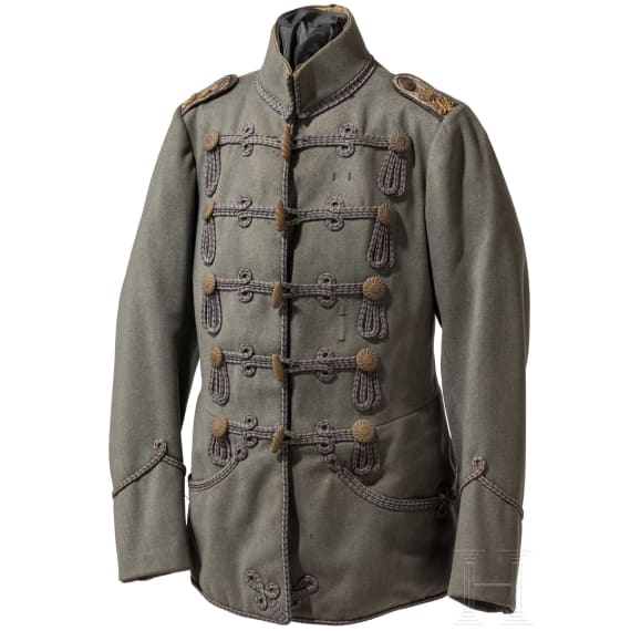 Feldgraue Attila f&uuml;r einen Leutnant im Husaren-Regiment "K&ouml;nig Wilhelm I." (1. Rheinisches) Nr. 7, datiert 1915
