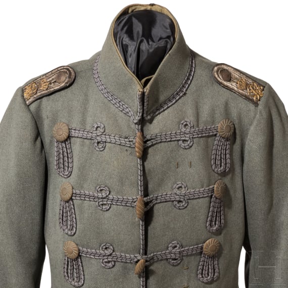 Feldgraue Attila f&uuml;r einen Leutnant im Husaren-Regiment "K&ouml;nig Wilhelm I." (1. Rheinisches) Nr. 7, datiert 1915