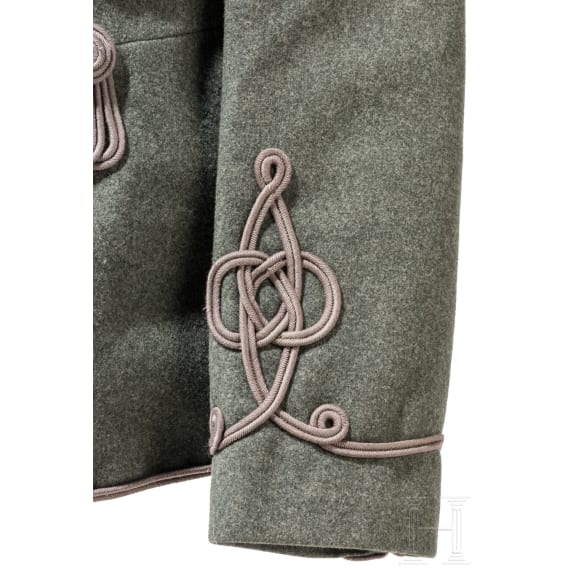 Feldgraue Attila f&uuml;r Mannschaften/Unteroffiziere im Husaren-Regiment Nr. 14 (gesiegelte Probe), datiert 1915