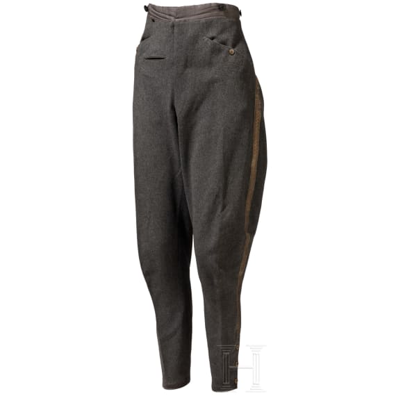 Feldgraue Stiefelhose M 1915 f&uuml;r Offiziere der Husaren