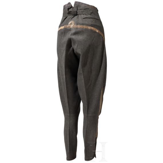 Feldgraue Stiefelhose M 1915 f&uuml;r Offiziere der Husaren