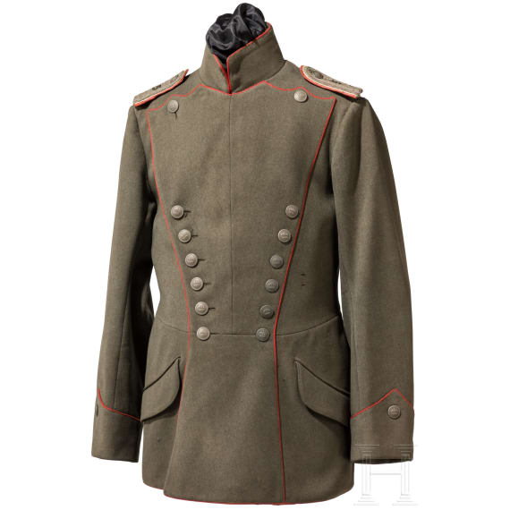 Feldgraue Ulanka M 1910 f&uuml;r Offiziere im Westf&auml;lischen Ulanen-Regiment Nr. 5