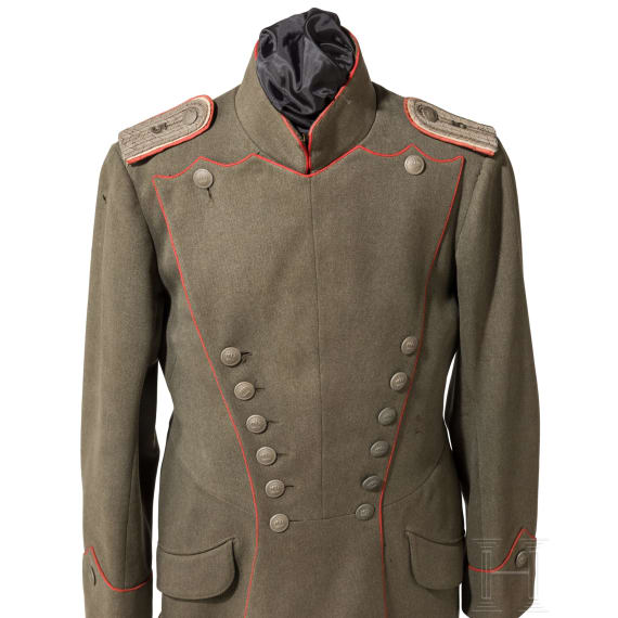 Feldgraue Ulanka M 1910 f&uuml;r Offiziere im Westf&auml;lischen Ulanen-Regiment Nr. 5
