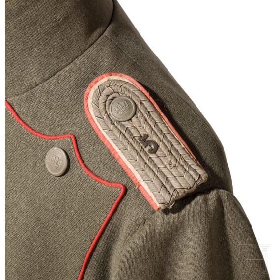 Feldgraue Ulanka M 1910 f&uuml;r Offiziere im Westf&auml;lischen Ulanen-Regiment Nr. 5
