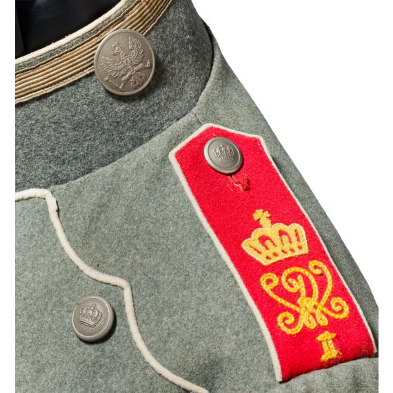 Feldgraue Ulanka f&uuml;r einen Wachtmeister im K&ouml;nigs-Ulanen-Regiment (1. Hannoversches) Nr. 13, um 1915