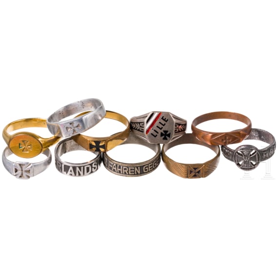 Kleine Sammlung patriotischer Ringe