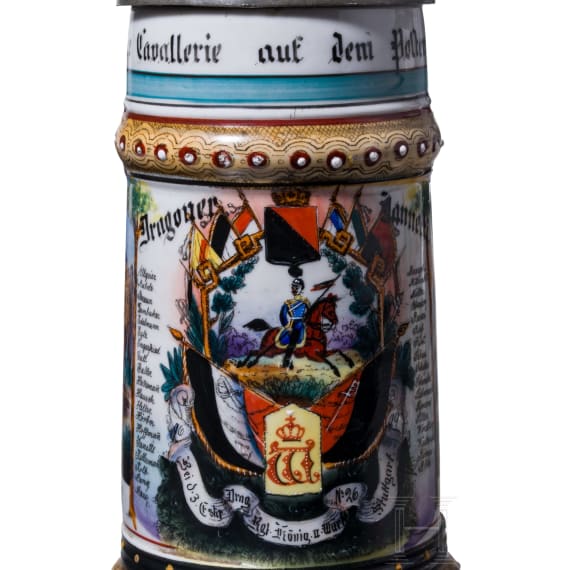 Zwei Reservistenkr&uuml;ge der Dragoner, W&uuml;rttemberg, Baden, 1896 - 1911