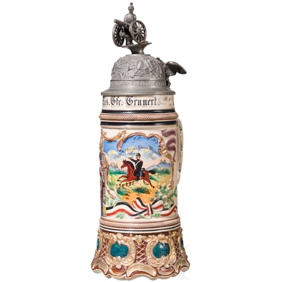 Reservistenkrug des Reservisten Grunert im Feldartillerie-Regiment Prinzregent Luitpold von Bayern (Magdeburgisches) Nr. 4