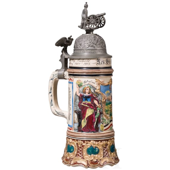 Reservistenkrug des Reservisten Grunert im Feldartillerie-Regiment Prinzregent Luitpold von Bayern (Magdeburgisches) Nr. 4