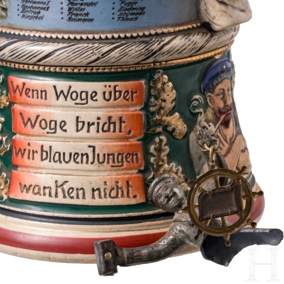 Marine-Reservistenkrug des Reservisten Wennemuth auf der S.M.S. "Th&uuml;ringen", 1910 - 1913