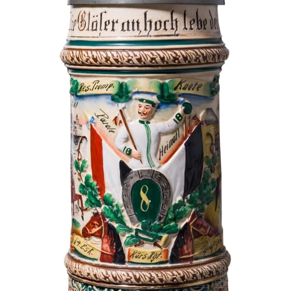 Zwei seltene Reservistenkr&uuml;ge der preu&szlig;ischen Kavallerie, 1905 - 1910