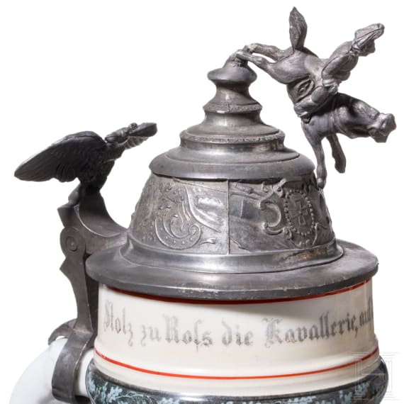 Zwei seltene Reservistenkr&uuml;ge der preu&szlig;ischen Kavallerie, 1905 - 1910