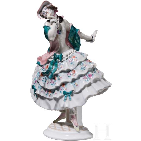 A porcelain figure "Estrella" from the Russian Ballet, Paul Scheurich, 1913 (design), Meissen, after 1950s (finish)