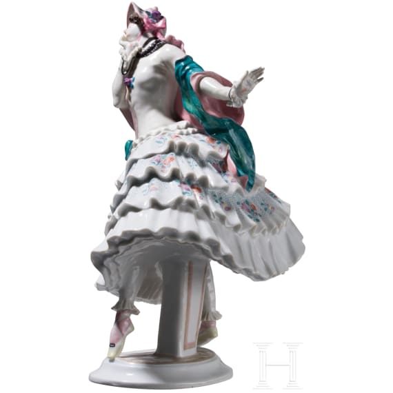 A porcelain figure "Estrella" from the Russian Ballet, Paul Scheurich, 1913 (design), Meissen, after 1950s (finish)