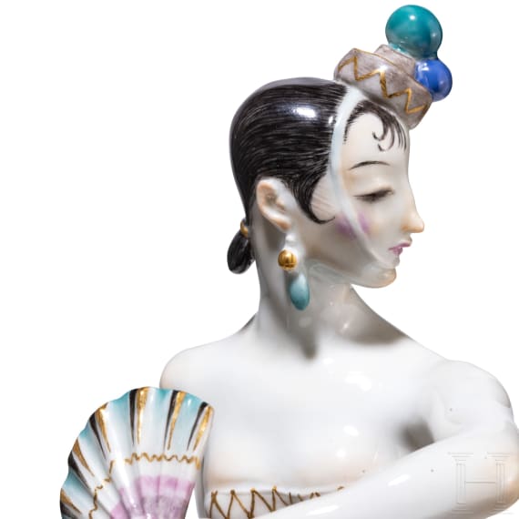 A porcelain figure "Spanish Dancer", Paul Scheurich, 1933 (design), Meissen, mid-20th century (finish)