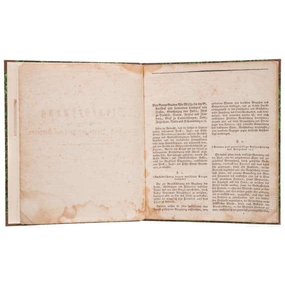 "Das ge&ouml;ffnete J&auml;gerhaus" und eine jagdliche Strafordnung, deutsch, dat. 1706 und 1820