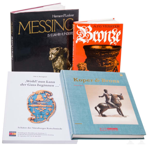 Vier B&uuml;cher zum Thema Bronzeguss, DE/NL