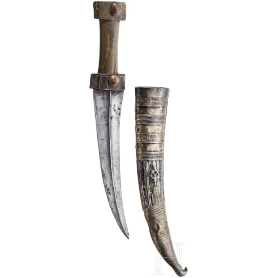 Kandjar mit Rhinozeroshorngriff, Kurdistan, 19. Jhdt.