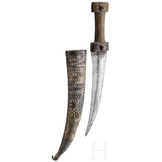 Kandjar mit Rhinozeroshorngriff, Kurdistan, 19. Jhdt.