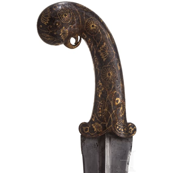 Khanjar mit Vogelkopfknauf, Indien, 19. Jhdt.