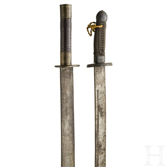 Zwei schwere Dao, China, um 1900