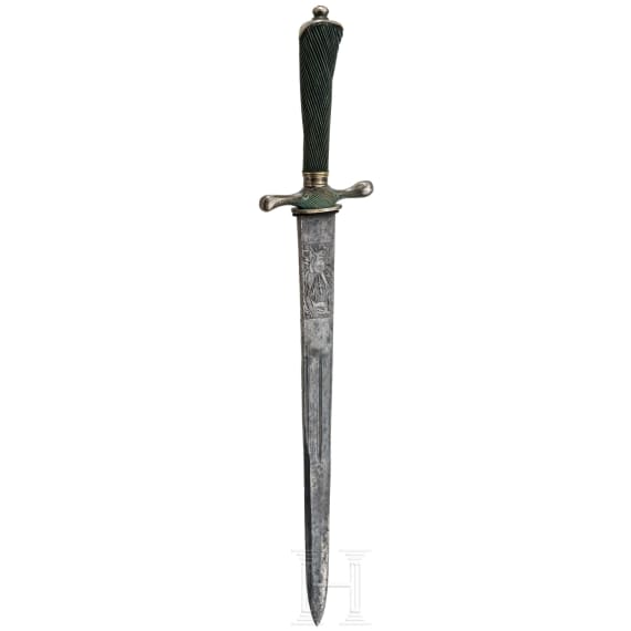 Hirschf&auml;nger mit geschnittener Klinge, deutsch, 17./18. Jhdt.
