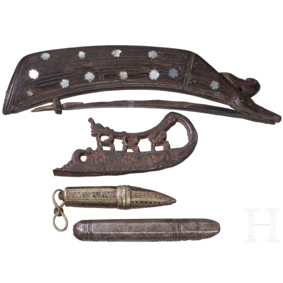 Konvolut Schusswaffen-Zubeh&ouml;r, orientalisch, 18./19. Jhdt.