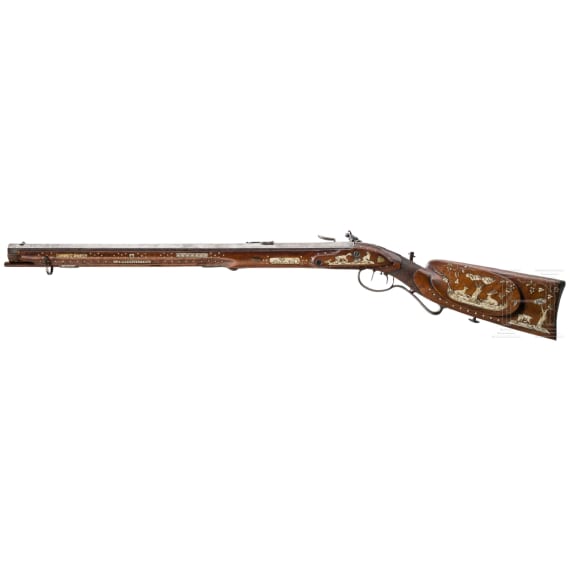 Reaptierte Steinschlossb&uuml;chse, deutsch, um 1820