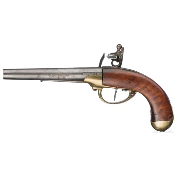 Franz&ouml;sische Steinschlosspistole M 1777 und Perkussionspistole, Repliken, 2. H&auml;lfte 20. Jhdt.