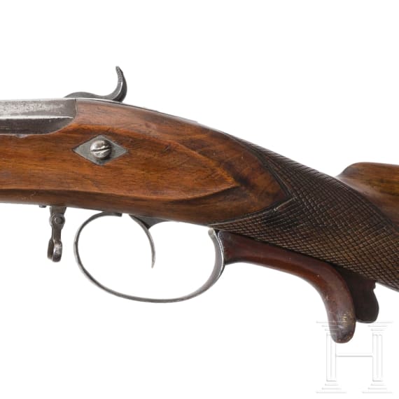 Perkussionsflinte mit Kr&uuml;ppelschaft, deutsch, um 1800