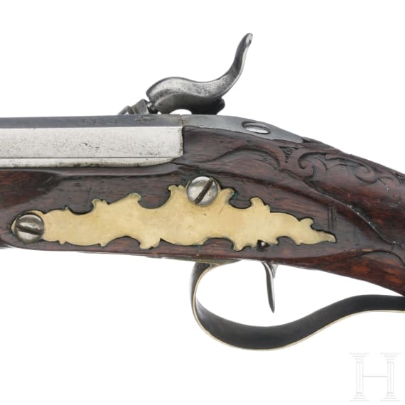 Perkussionspistole, deutsch, um 1780