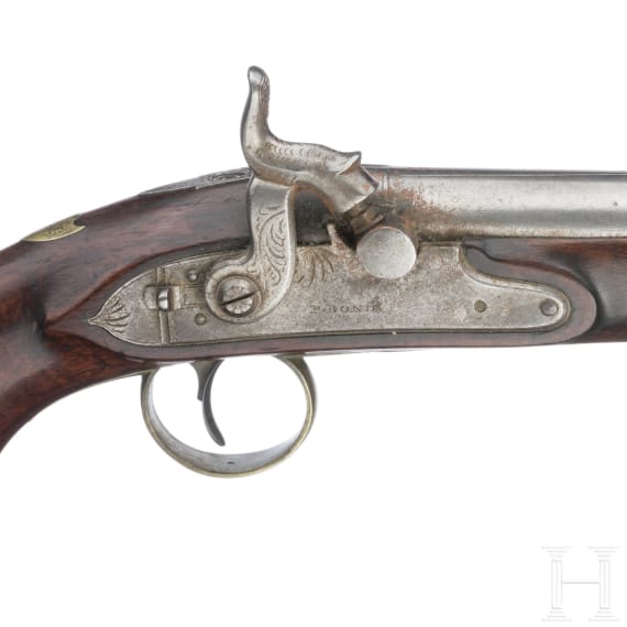 Perkussionspistole, P. Bond, London, um 1820