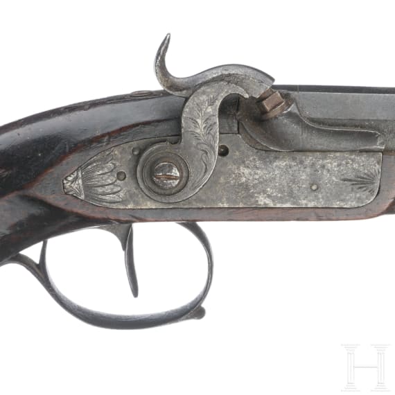 Perkussionspistole, L&uuml;ttich, um 1840