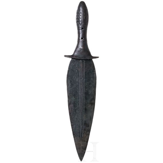 Archaischer Lorbeerblattdolch mit Bronzegriff, Luristan, 3. Jtsd. v. Chr.