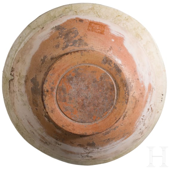 Ilkanidische Schale mit Schrift auf wei&szlig;em Grund, Kashan, 12. - 13. Jhdt.
