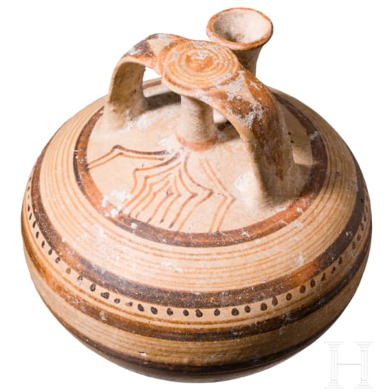 A small Mycenean clay jug, 12th century B.C.