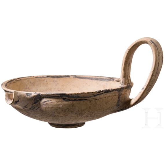 Kyathos-&auml;hnliche Henkelschale mit Ausguss, Daunisch, 4. Jhdt. v. Chr.